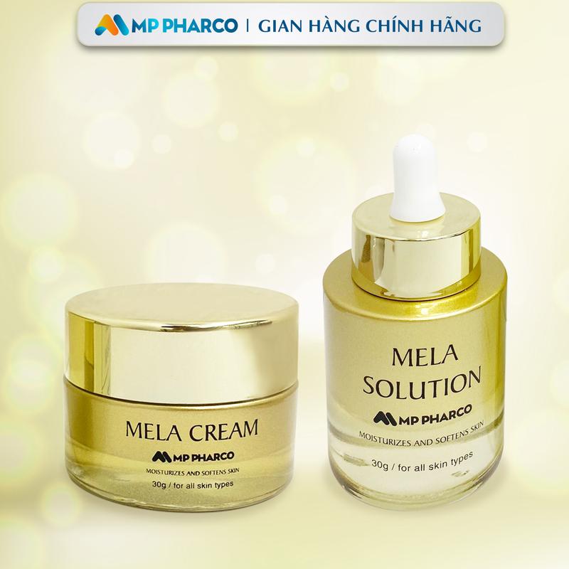 K50a Bộ đôi Kem dưỡng và Serum MELA MP Pharco-hỗ trợ làm đẹp da -hộp 30g