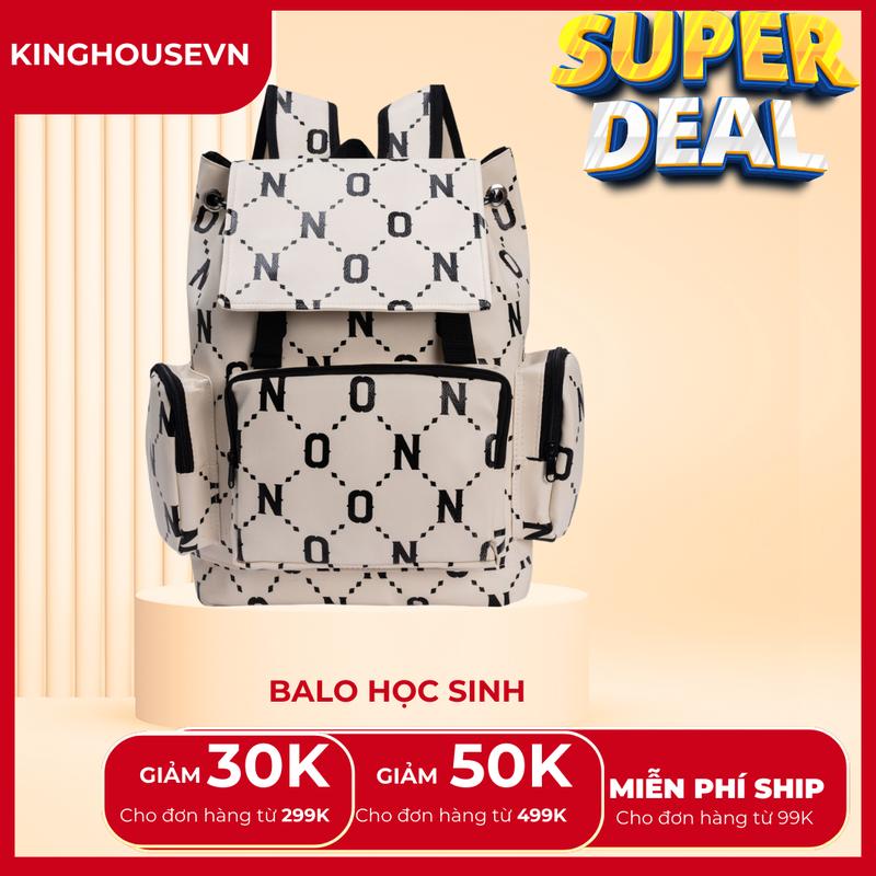 Balo On Mẫu 2 - Balo Đi Chơi Đi Học - Packback Unisex - Màu Kem Backpack Đeo Vai