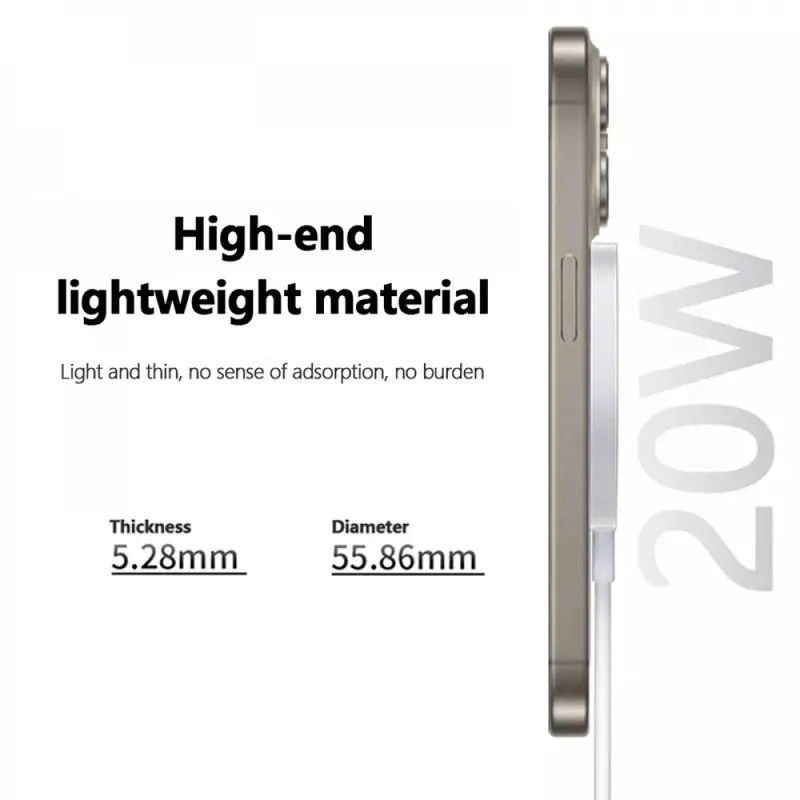 Sạc không dây từ tính, PD 20W, USB C loại, Bộ sạc không dây MagSafe, Tương thích với iPhone 15 Pro Max, 12, 14, 13, 8 plus, Xs, X, Sạc nhanh Phụ Kiện 3