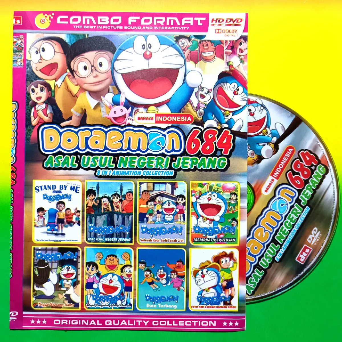 KASET KOLEKSI 8 FILM KARTUN ANAK DORAEMON VOLUME TERBARU 684.
