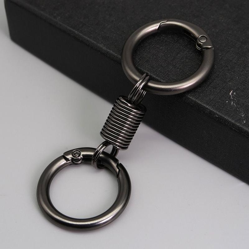 Product Introduction of Lightweight Split Ring Key Ring Double Ring Metal Key Pendant Couple Anti-lost Metal Keychain Ring 12