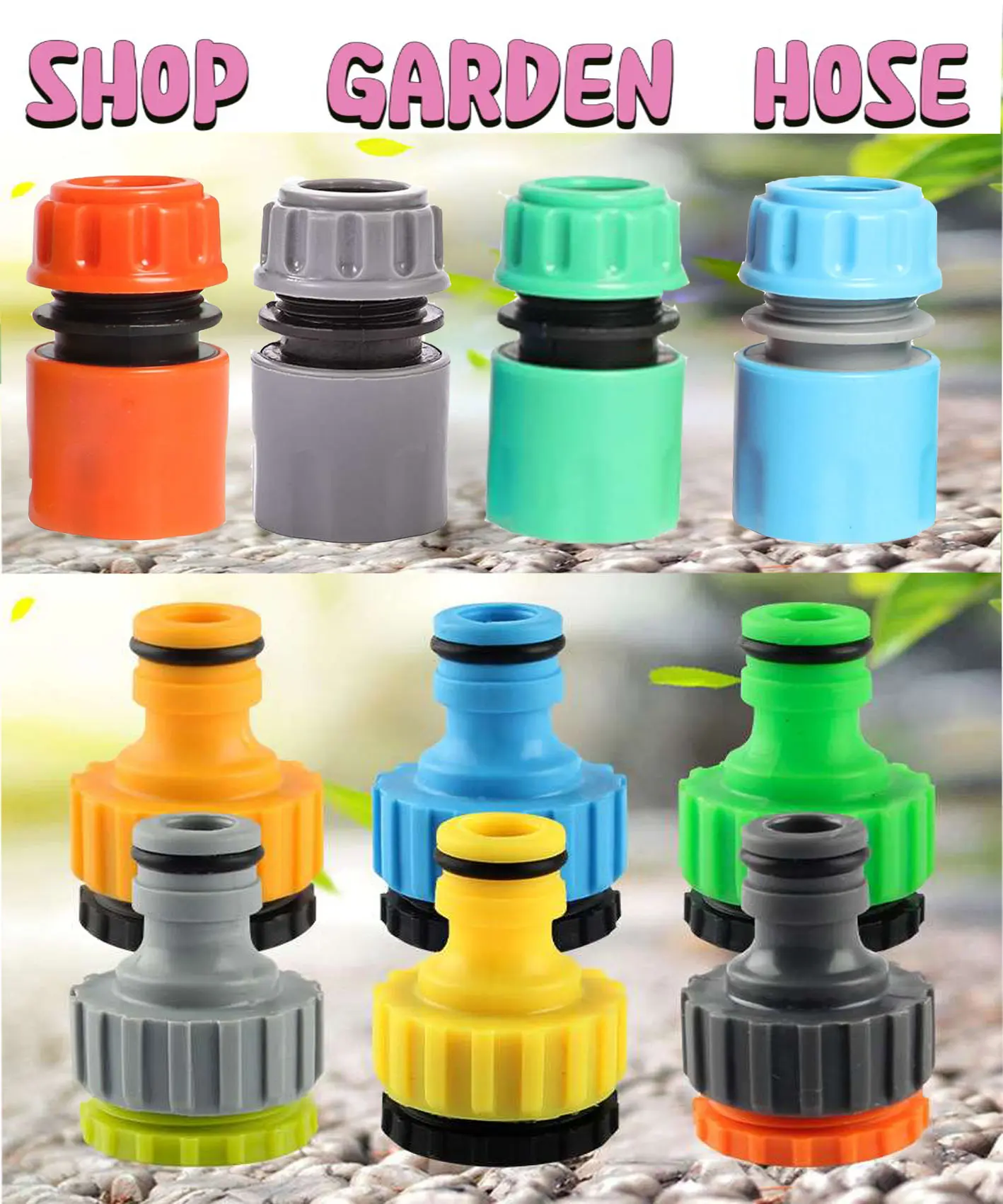 Khớp nối 2 đầu dây, khớp nối vòi ren 21mm, 27mm nhựa ABS siêu bền dùng cho ống phi 16-18mm
