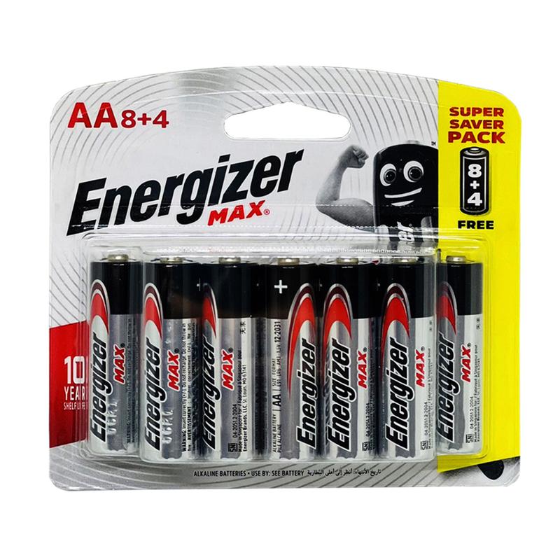 Vỉ 12 Pin AA AAA Energizer Max Alkaline năng lượng bền bỉ Tiết kiệm
