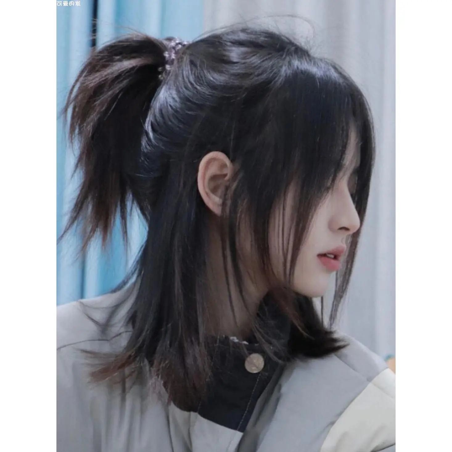 Wig Men's Natural Men's Vintage Samurai Head Net Red Half Tied Wolf Tail Jepang Mullet Head Versatile Cool Handsome Full Head Set