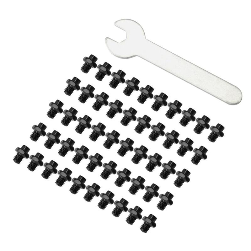 50x Bike Pedal Screws Fixed Studs High Quality Skid-Proof Nail Hexagon Bolts for MTB Road Bike Cycling Parts Accessories 8x6mm 1