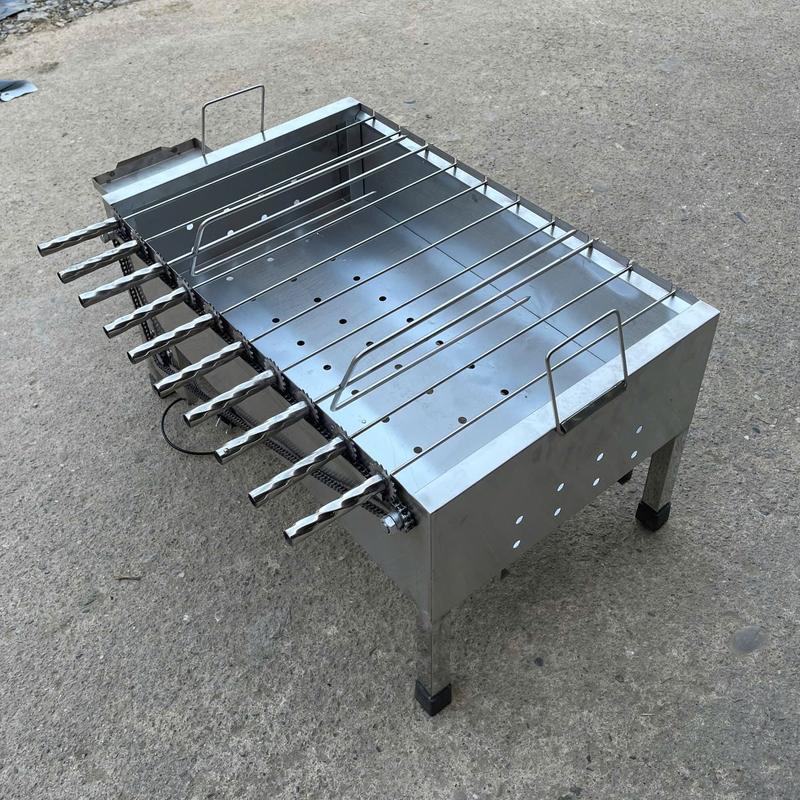 Bếp Nướng Than Hoa INOX 304 - Siêu Bền, Có Motor , tai xách 7