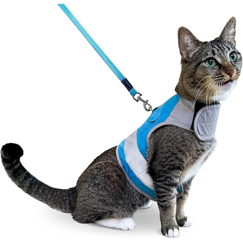 TikTok Shop Cat Harness and Leash Set for Outdoor Walks Training and Travel Secure Soft Comfortable Cat Vest Harness with 10 Long Cat Leash Easy to Use with Step by Step Instructions