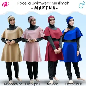 ROCELLA Swimwear Couple Mom & Kids - Baju Renang Syari - baju renang anak dan ibu - baju renang family