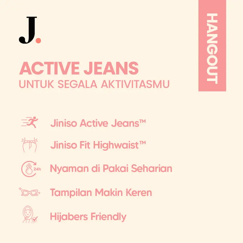 JINISO HANGOUT - 617 Ultra Cutbray Stretch Highwaist Celana Jeans Wanita 7