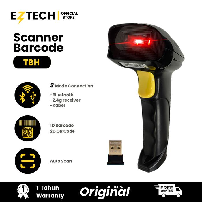 Promo Barcode Scanner 1D & 2D Support Scanner Wireless Bluetooth Cocok ...