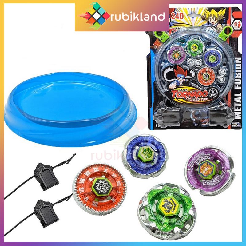  Vỉ 4 Cái  Con Quay Nado 24D Kèm Mâm Chiến Thần Vô Cực Beyblade Đồ Chơi Con Xoay Xả Stress Trẻ Em 