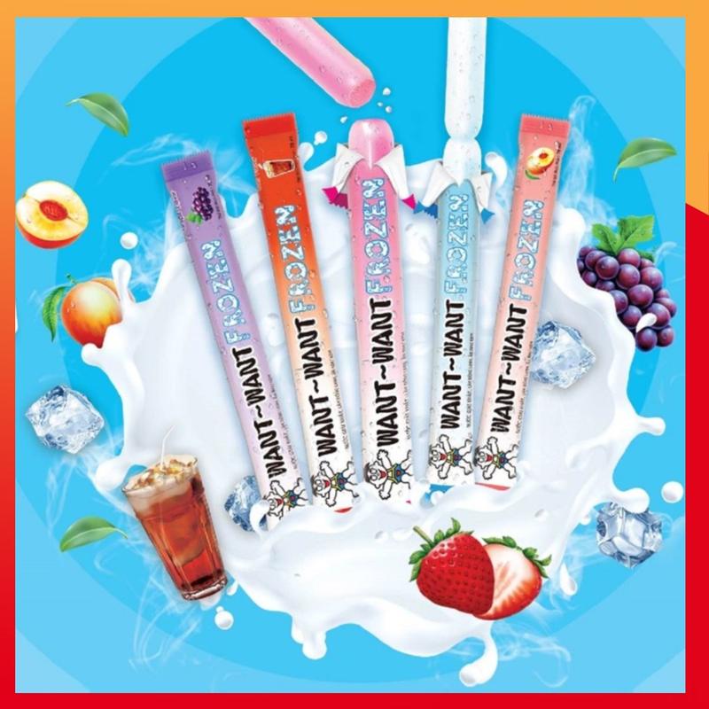 Bòn Bon kem đá Want Want Đài Loan 60 cây - nước uống giải khát Ăn Vặt Food Snack