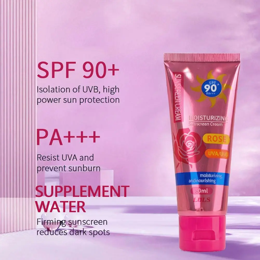 60ml Sunscreen Cream Hydrating, Oil Control & Long-Lasting SPF 90+ For Daily Use Multi-Effect Sunscreen Cream Hydrating & Oil Control Broad Spectrum