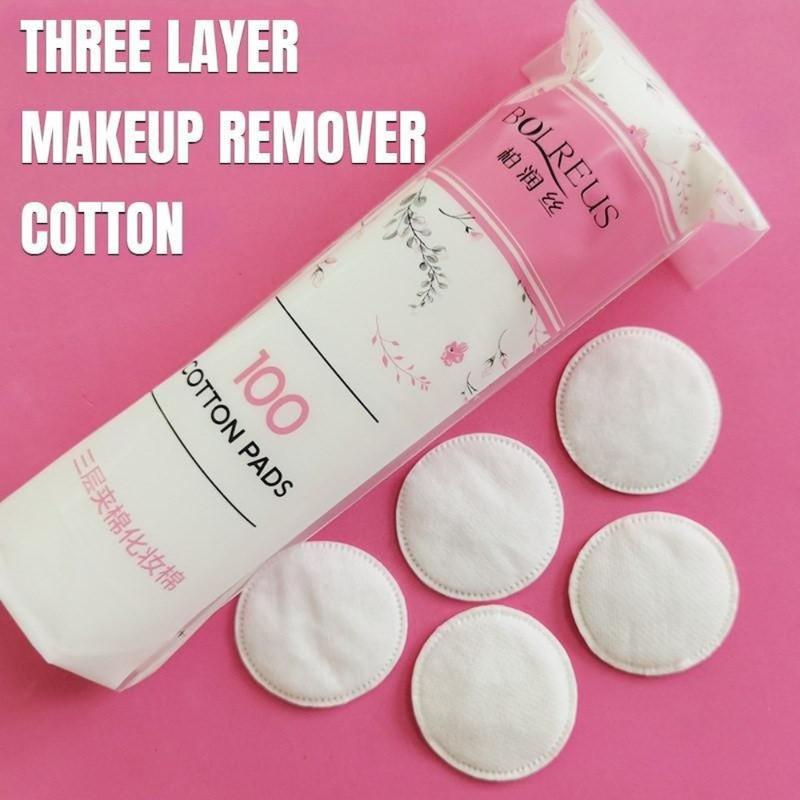 Product Introduction of Shining Tree2 200/500Pcs Gentle Round Makeup Remover Pads Soft Disposable Cotton Pads Washable 3-Layer Nail Polish Remover Pads for Deep Cleansing 19