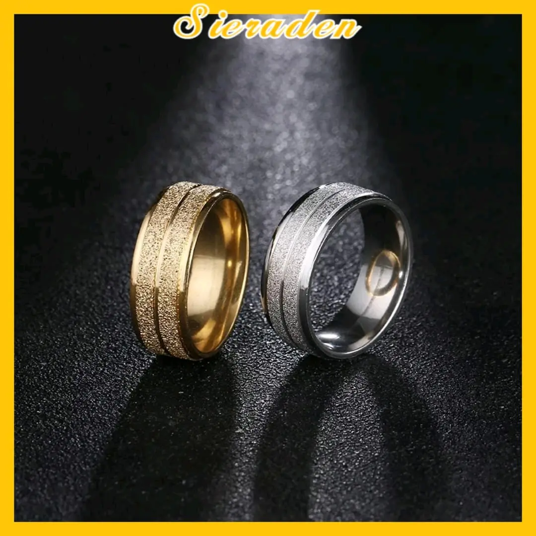 sieraden Jewellery cincin titanium pasir garis Rings cincin ikat pasangan