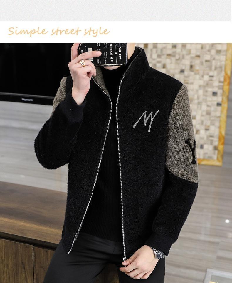 Product Introduction of 2024 new men's letter casual jacket, zipper cardigan design, comfortable and soft fabric, casual and versatile. 18