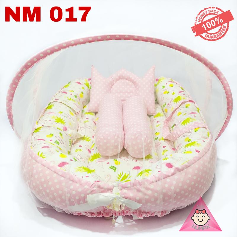 TEMPAT TIDUR BAYI LUCU MOTIF ANAK / KASUR BAYI KELAMBU LIPAT MODEL PERAHU / KASUR BAYI NUMAX BABY NEST / KADO BAYI 2