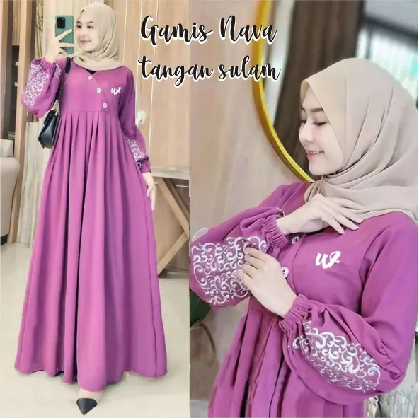 Gamis Nava Tangan Sulam 597 NETMODE 5