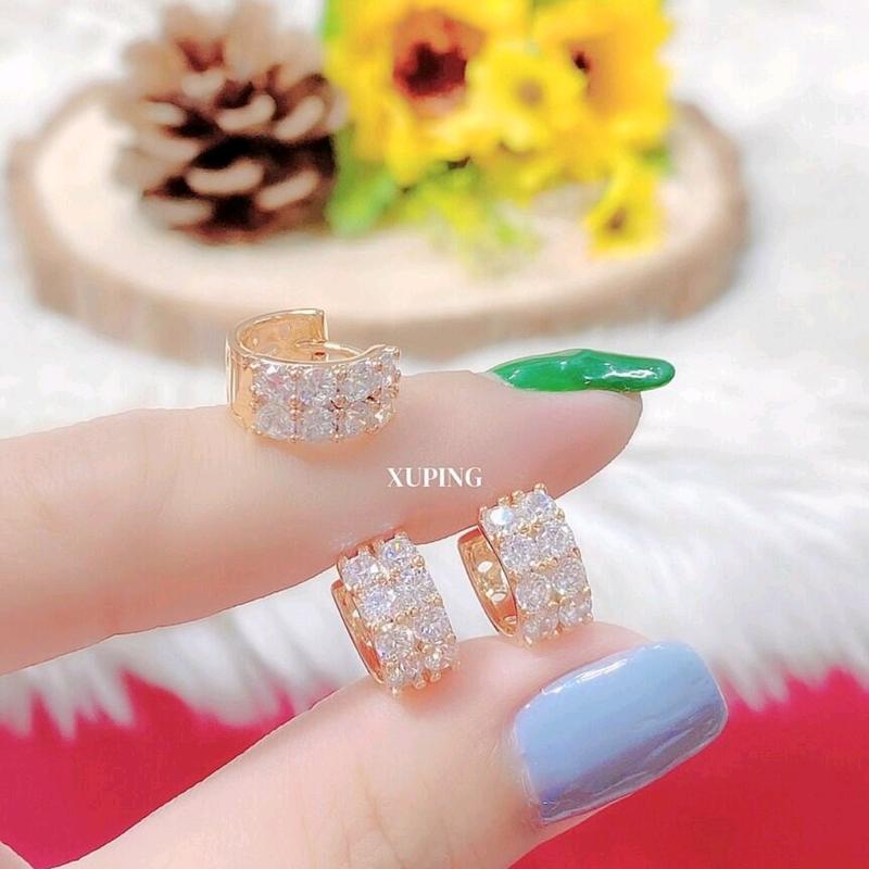  Đôi bông tai nữ xuping thời trang vàng giả 18k đeo vĩnh viễn không phai Tặng kèm hộp Lokalo khuyên tai nữ đẹp hoa tai.8 