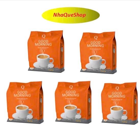 Combo 5 bịch cà phê sữa trần quang Goodmorning - mỗi bịch có 24 ống nhỏ 20gram Coffee