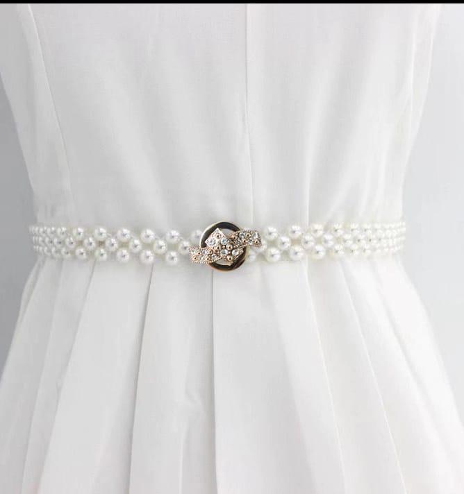 Product Introduction of TERBARU Ikat Pinggang Mutiara Wanita Korea Murah Rantai Mutiara / Belt Karet Elastis Megan Sabuk MYX Store 12