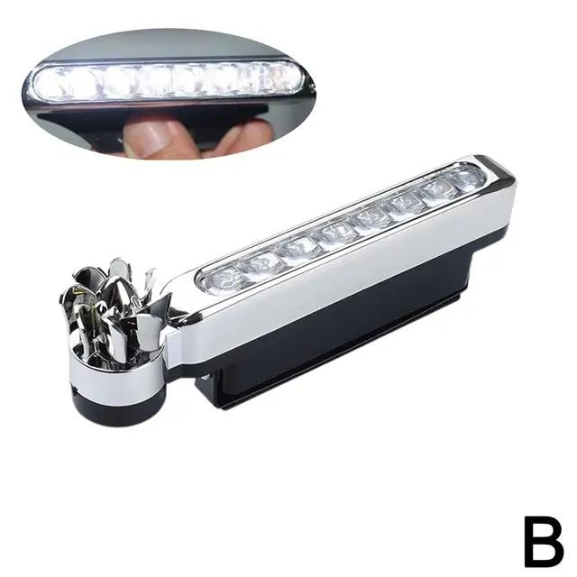 1-2pcs LED Wind Powered Car Daytime Running Light Auto Decorative Lamp with Rotating Fan No Need External Power Supply DRL Bulb 8