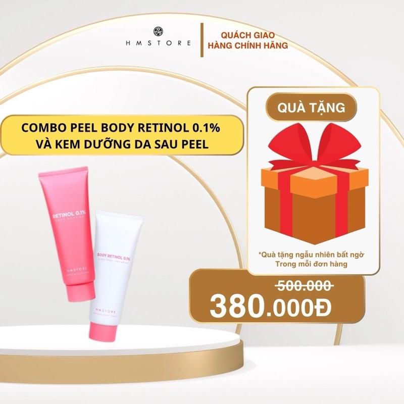 COMBO TÁI TẠO BODY - BỘ SẢN PHẨM DƯỠNG TRẮNG BODY CÓ THỂ SỬ DỤNG CHO DA NHẠY CẢM HM STORE  ( PEEL TAY CHÂN DƯỚI 46KG ) Làm Đẹp Da Dưỡng Body Nữ