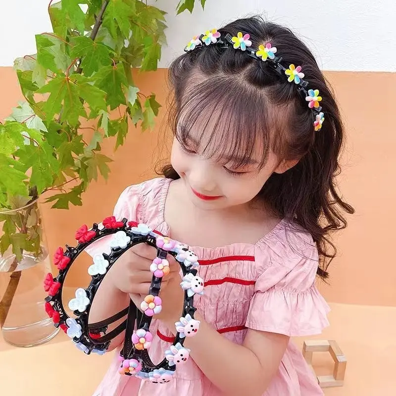 Ikat Kepala Perempuan, Gaya Korea, Gelung Rambut Bayi Comel, Klip Jalinan, Ikat Rambut, Aksesori Rambut