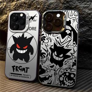 Case for IPhone 11 Pro Max 15 14 12 13 XR 7Plus XS 8 SE Cool Pokémon Tags Graffiti black Premium Matte Hard Case