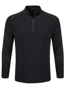 Sudadera de cuello falso con cremallera lisa para hombre, camiseta de manga larga térmica deportiva informal delgada, camiseta para hombre para uso diario de primavera y otoño, ropa para el día nacional