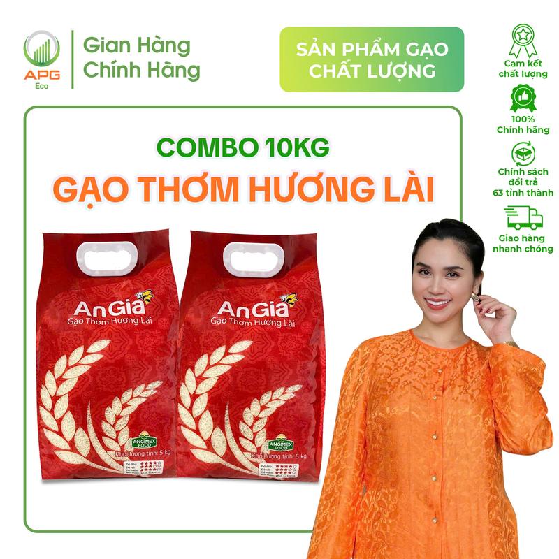 Combo 2 Túi 5Kg Gạo thơm Hương Lài - Cơm dẻo nhiều, vị ngọt hậu, hữu cơ - APG ECO (Tổng nhận 10Kg)