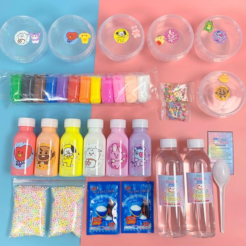 Bộ Kit Làm Slime 40 Món Cao Cấp -Set Nguyên Liệu đầy đủ làm Slime Bơ,Slime Mây,Slime Basic Toy Đồ Chơi