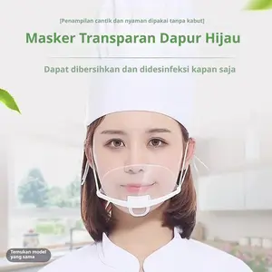 【TERSEDIA & COD】10 Pcs - Masker Transparant Penutup Transparan Mulut Plastik Mika Masker Y6Q2