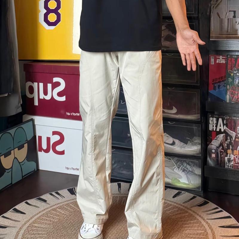 (Mùa hè) quần kaki dù thêu ống xuông SANBAI.STORE cho nam 2 phiên bản Menswear loại mỏng mùa hè