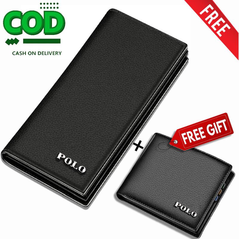 Product Introduction of 8.8 BIG SALE!! BELI 1 DOMPET PANJANG KULIT + GRATIS 1 DOMPET PENDEK KULIT Dompet Panjang Kulit Fashion Pria Dompet Pria Keren Dompet Hitam Kulit Dompet Pria Mewah Dompet Cowok  Dompet Kulit + Box 0