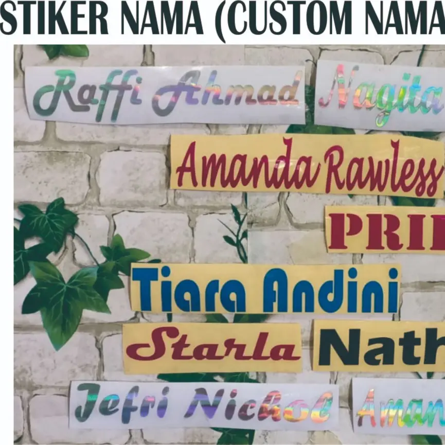 Stiker Nama / Stiker Custom Nama Kamu / Cutting Stiker Nama Custom ...
