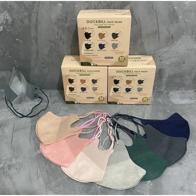 MASKER DUCKBILL HIJAB Y&B - DUCKBILL HEADLOOP - BOX ISI 50 PCS Dewasa 2
