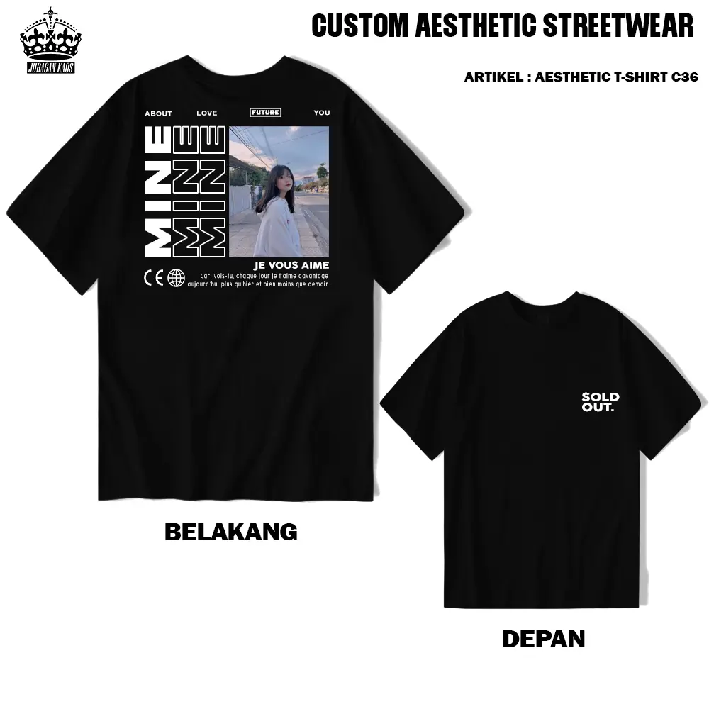 Kaos Custom ARTIKEL C36 - Kaos Sablon Desain Sendiri - Kaos Viral Pakai Foto Pacar