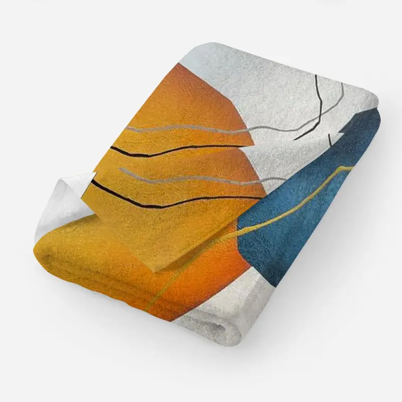 Abstract Geometric Pattern Beach Towel, 1 Count Quick Drying Lightweight Beach Towel, Soft Absorbent Towel for Swimming Pool, Yoga, Camping 5