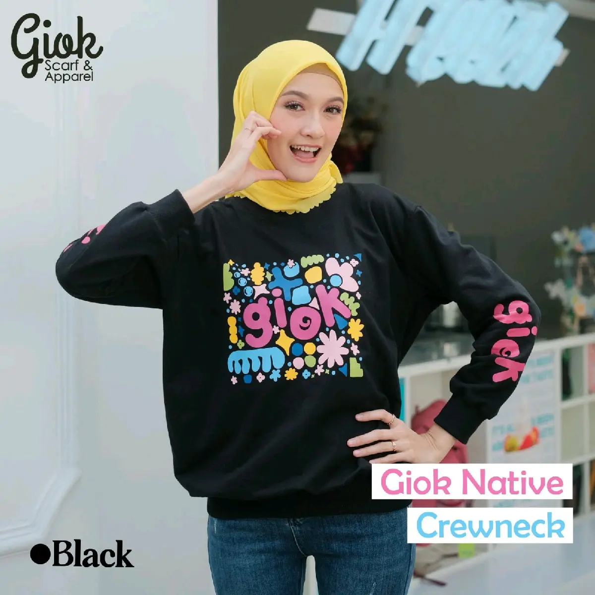 Native Crewneck Sweater By Giok Apparel - Sweater Wanita Basic