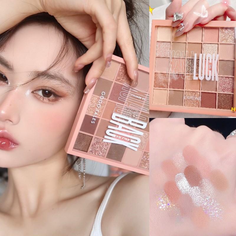 Khay phấn mắt 25 màu sáng bóng khay phấn mắt mờ ngọc trai có độ bão hòa thấp khỏa thân khay phấn mắt đế ngoài phổ thông dễ tẩy trang Trang Điểm Bảng Phấn Mắt Nhũ Mắt Trang Điểm Mắt Eyeshadow phan math an quoc