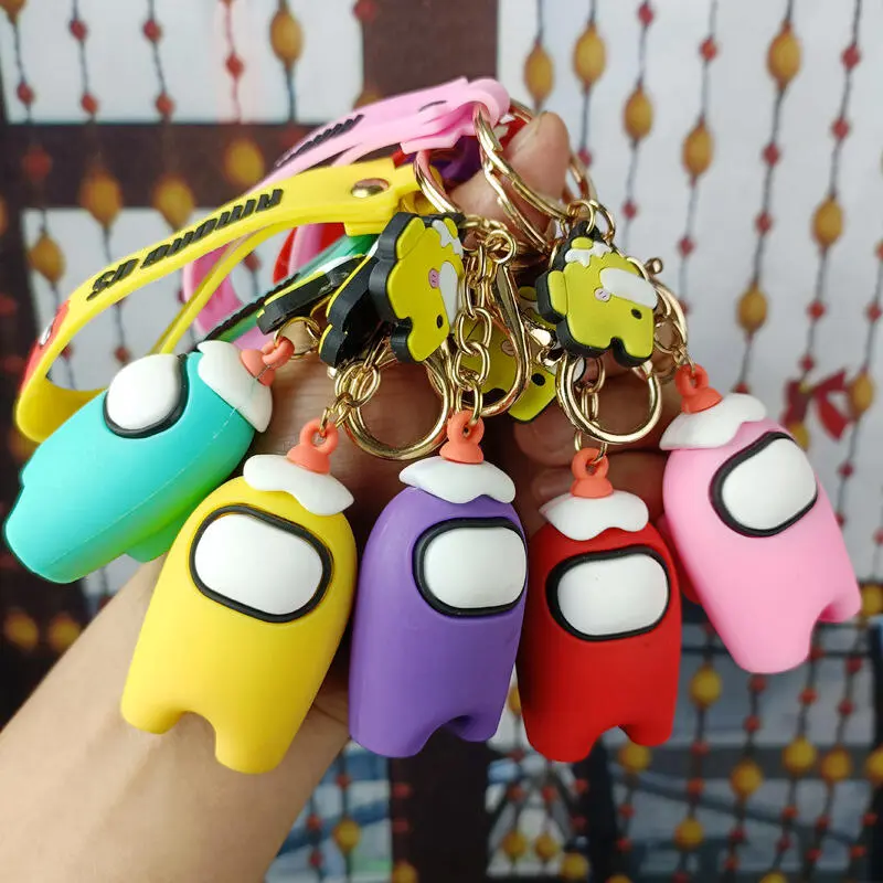Among Us Space Werewolf Kill Peripheral Keychain Men and Women Pendant Personalized Couple Doll Bag Keyring Ring