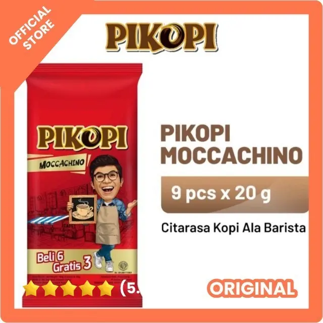 Pikopi kopi Instan bubuk sachet 9x20gr / Kopimix 3in1 / Gula Aren / Moccachino kopi  satset 3
