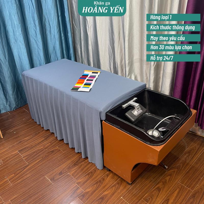 Ga giường gội vải thun may theo yêu cầu full màu