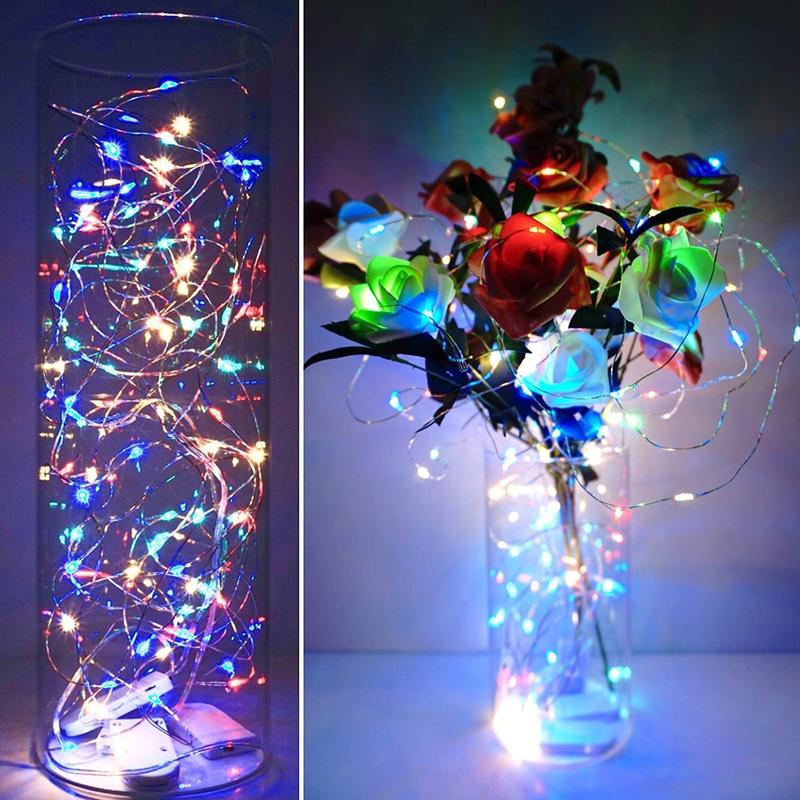 Đèn Led Xài Pin AA Đèn Không Chớp Dài 3 Mét 30 Bóng Đèn Đom Đóm Fairy Light Trang Trí Decor Phòng Ngủ Noel