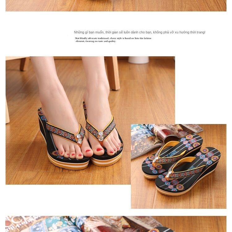 Product Introduction of Giày Cao Gót Nữ, Biti 's, Phong Cách Việt Nam, Đế Xuồng, Thời Trang Mùa Hè, Không Trơn Trượt, Thích Hợp Đi Biển, Dép Xỏ Ngón, Có Thể Mặc Ngoài Trời DéP Shoes 3