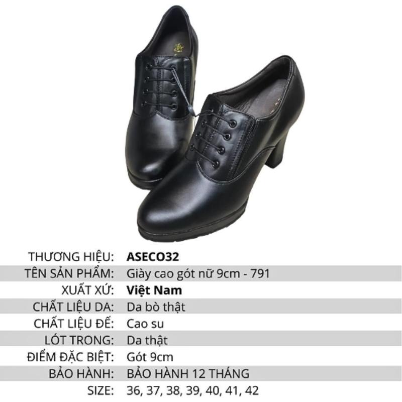 Product Introduction of Giày cao gót nữ mã 791 cao 9cm kiểu dáng thời trang trẻ trung bảo hành keo 12 tháng Aseco 32 4