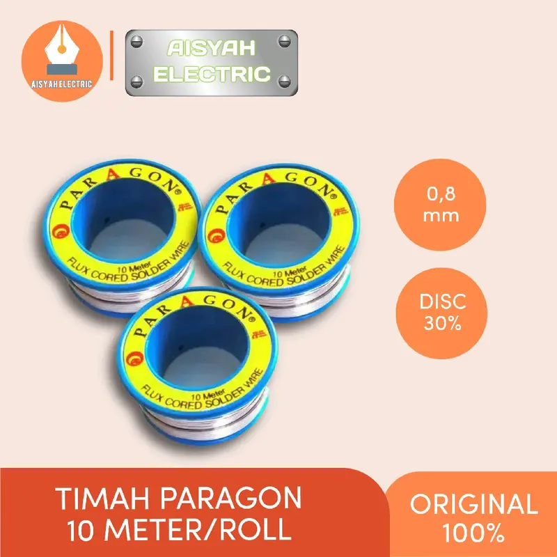 TIMAH SOLDER PARAGON 10 METER / ROLL UKURAN KECIL tanpa garansi blue 0
