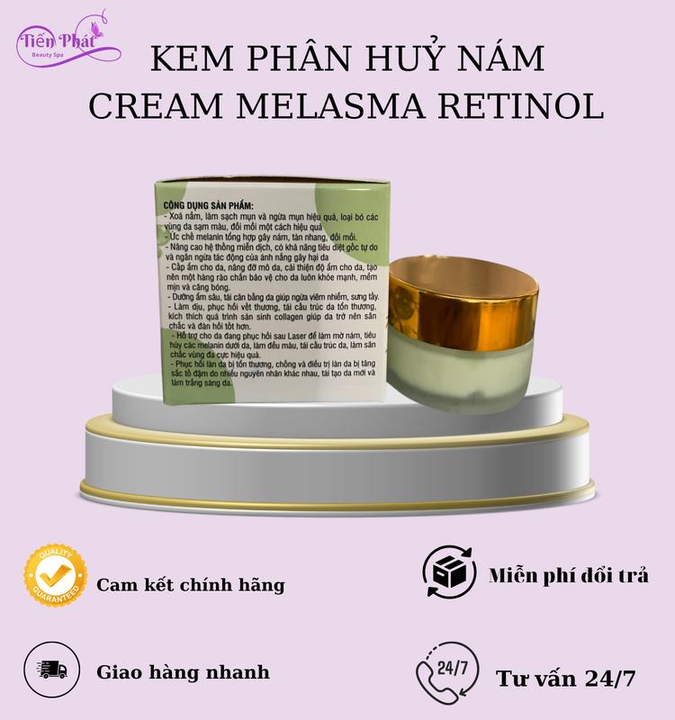 Kem tảo xanh xoá mờ nám dưỡng trắng da Melasma Retinol 1