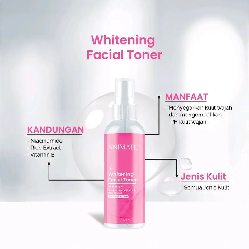 Animate Whitening Series | Day Night Toner Facial Wash 4